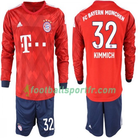 Tenue Bayern Munich Joshua Kimmich 32 Enfant Domicile 2018-2019 Maillot de Foot ML